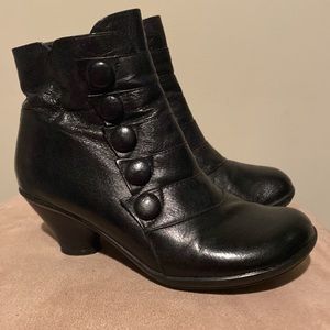 Miz Mooz Charmer Ankle Boots Size 37 black leather